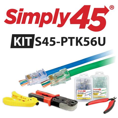 SIMPLY 45 PASS-THROUGH SERIES - CAT5E/6 PASS THROUGH UTP STARTER KIT